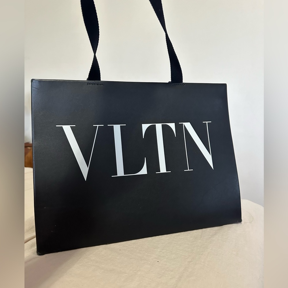 Authentic Valentino leather shopper tote handbag